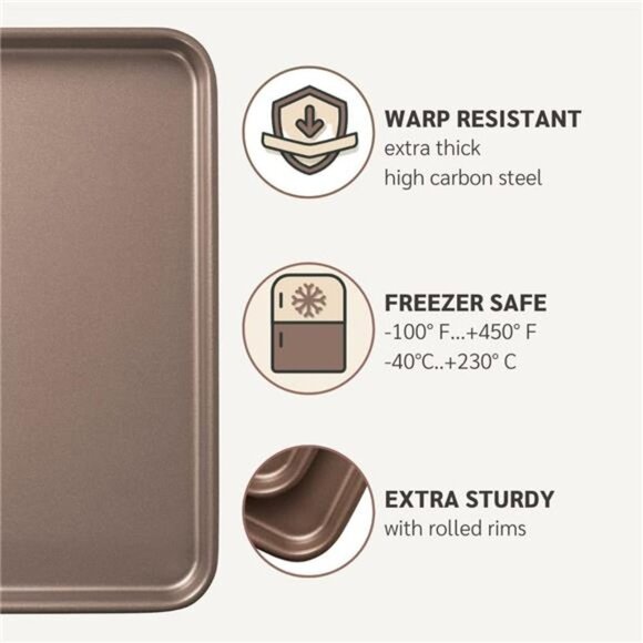Premium Extra Thick 18-inch Half Baking Sheet Nonstick | Non-toxic Sheet Pan - Picture 6 of 6